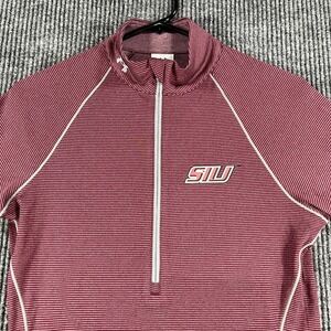 Southern Illinois Salukis Shirt Pullover Womens Small Red Under Armour 1/4 Zip